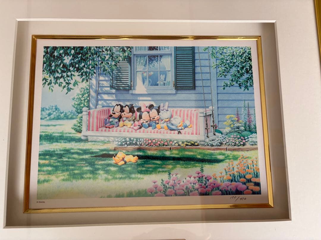 ディズニー　絵画　シルクスクリーン　限定