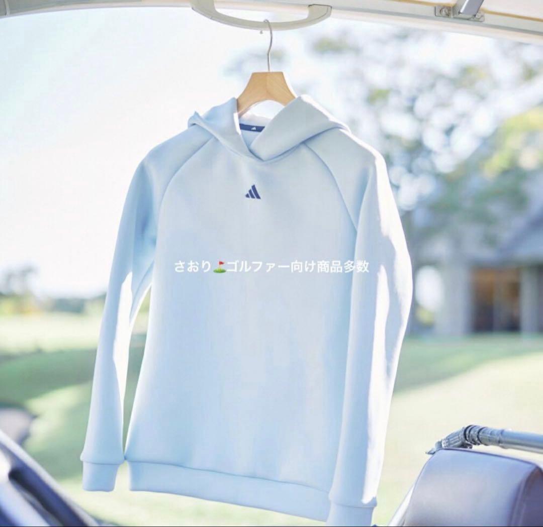 新品タグ付　ダンボールニット　セットアップ　秋冬　水色　もちもち　ゴルフ