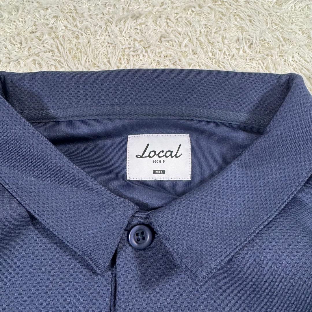 【新品タグ付き】 Local GOLF　サークルロゴ　L/S　POLO　紺　L
