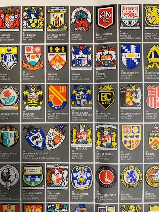 England Football Map BARTHOLOMEW社製'70年代