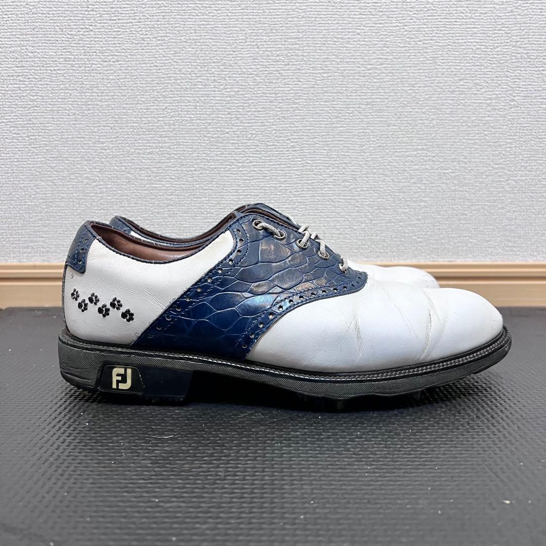 希少 天然皮革 最上位モデル icon FootJoy ゴルフシューズ ネイビー
