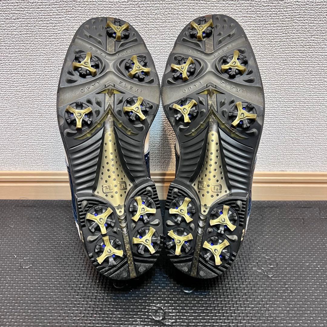 希少 天然皮革 最上位モデル icon FootJoy ゴルフシューズ ネイビー