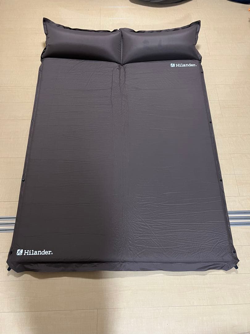 Hilander スエードインフレータブルマット ダブル ブラウン