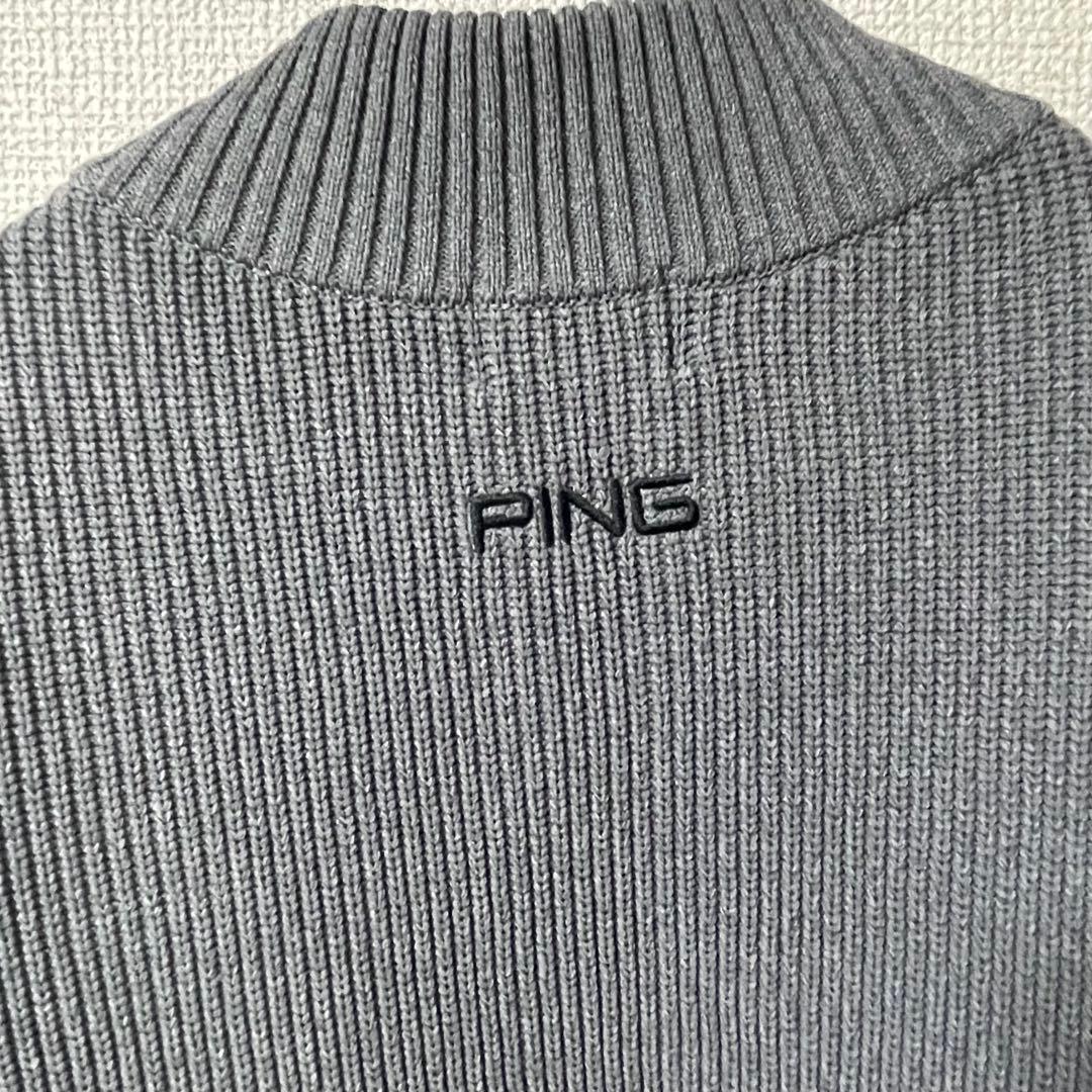 PING ピン レディース 中綿ジャケット 切り替え ゴルフウェア グレー M