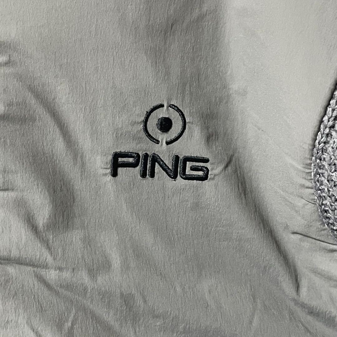PING ピン レディース 中綿ジャケット 切り替え ゴルフウェア グレー M