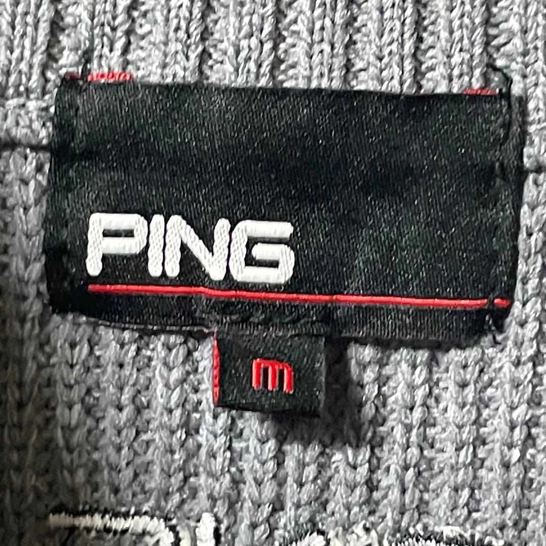 PING ピン レディース 中綿ジャケット 切り替え ゴルフウェア グレー M