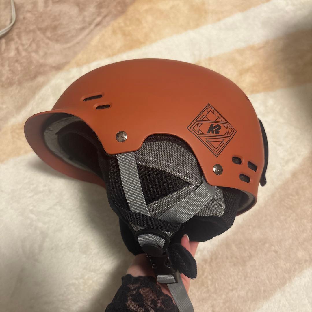 値下げしました！K2 ヘルメット オレンジ　スノーボードスキーヘルメット