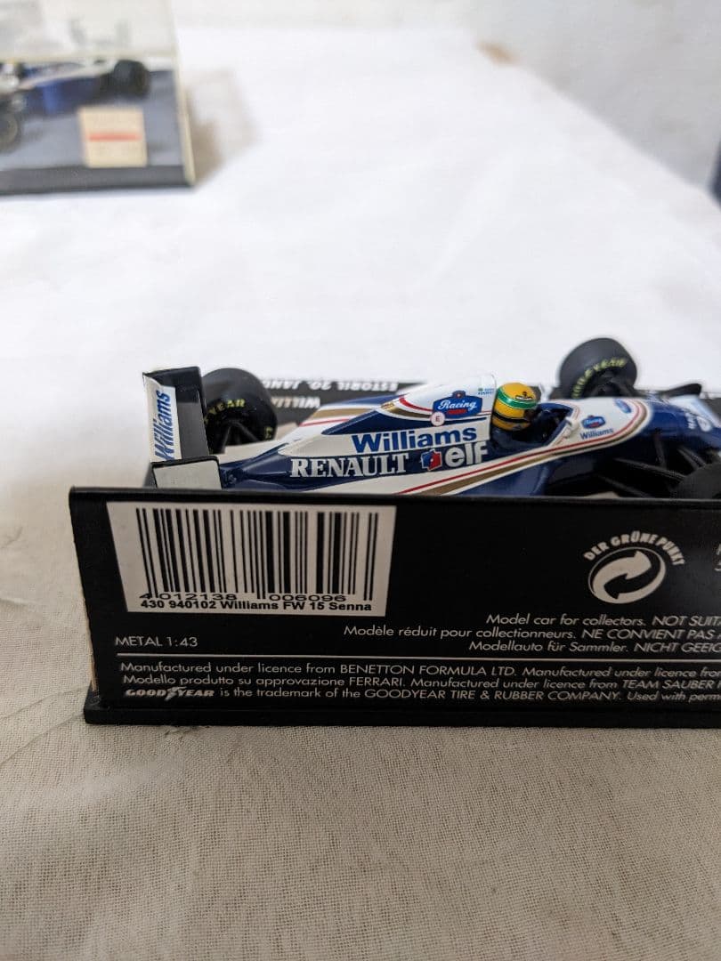 3台 1/43 ウイリアムズ fw16 fw15 エストリル オニキス A.セナ