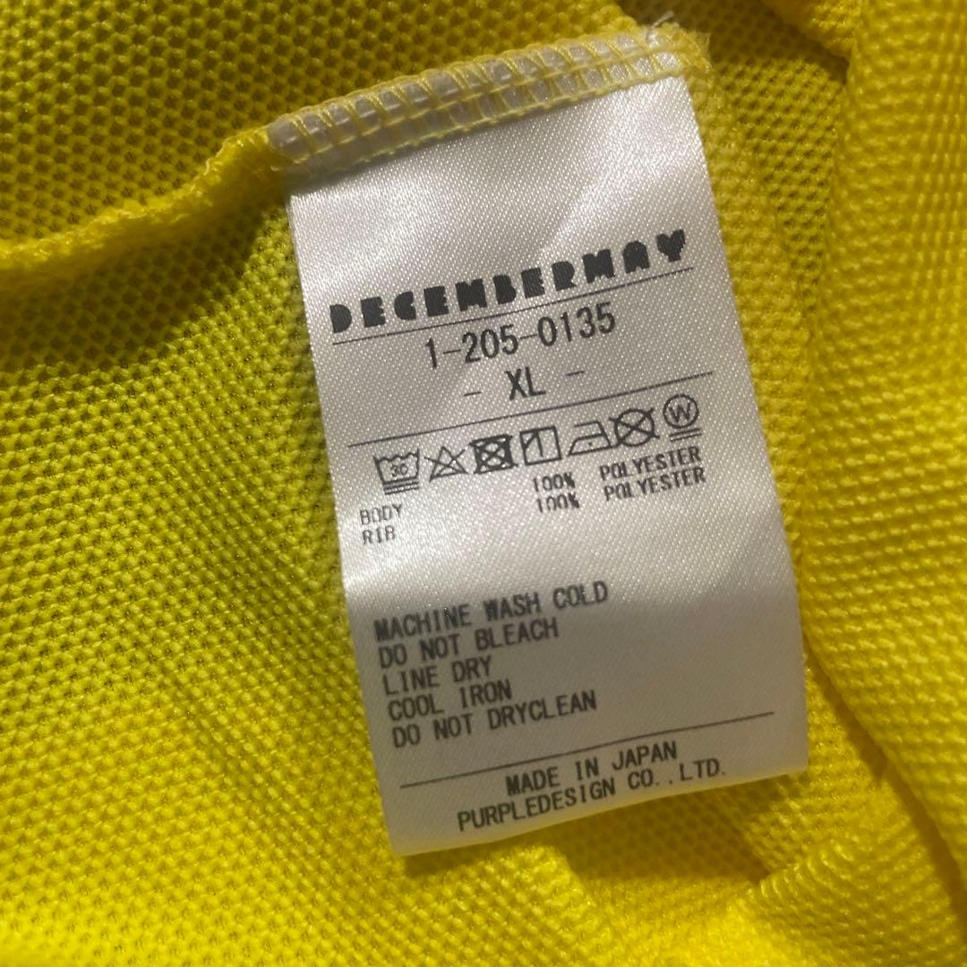 ディセンバーメイ メンズドルマンポロ イエローXL訳あり品