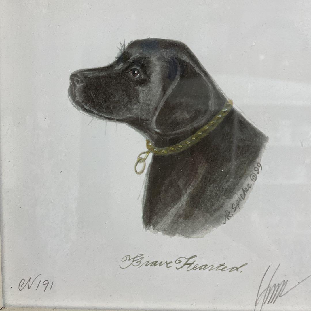 絵画　犬の絵　ラブラドールレトリーバー