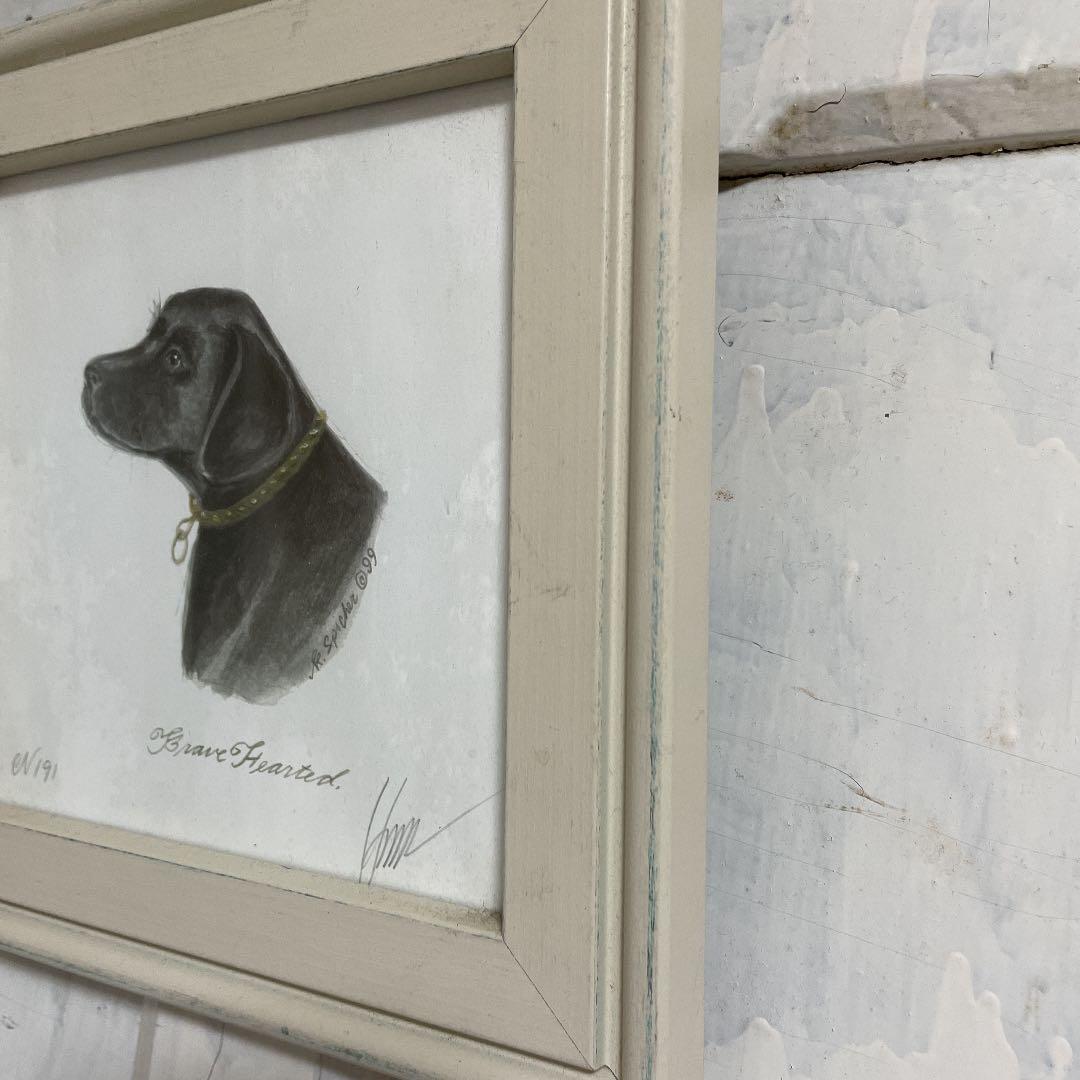 絵画　犬の絵　ラブラドールレトリーバー