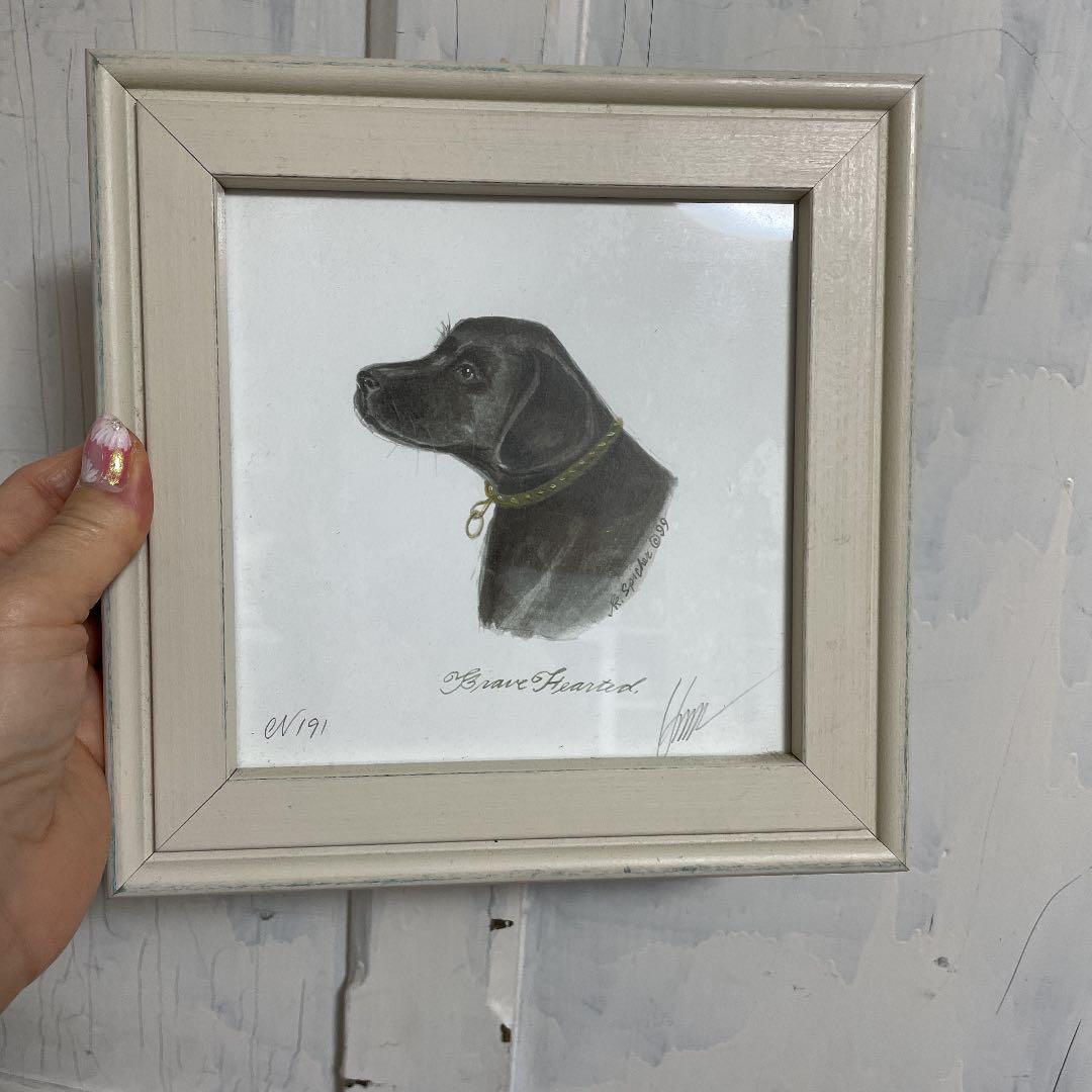 絵画　犬の絵　ラブラドールレトリーバー