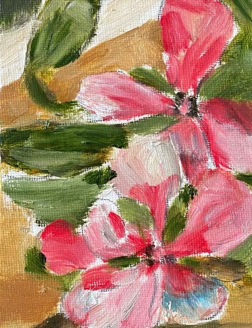 【絵画】花 ニチニチソウ