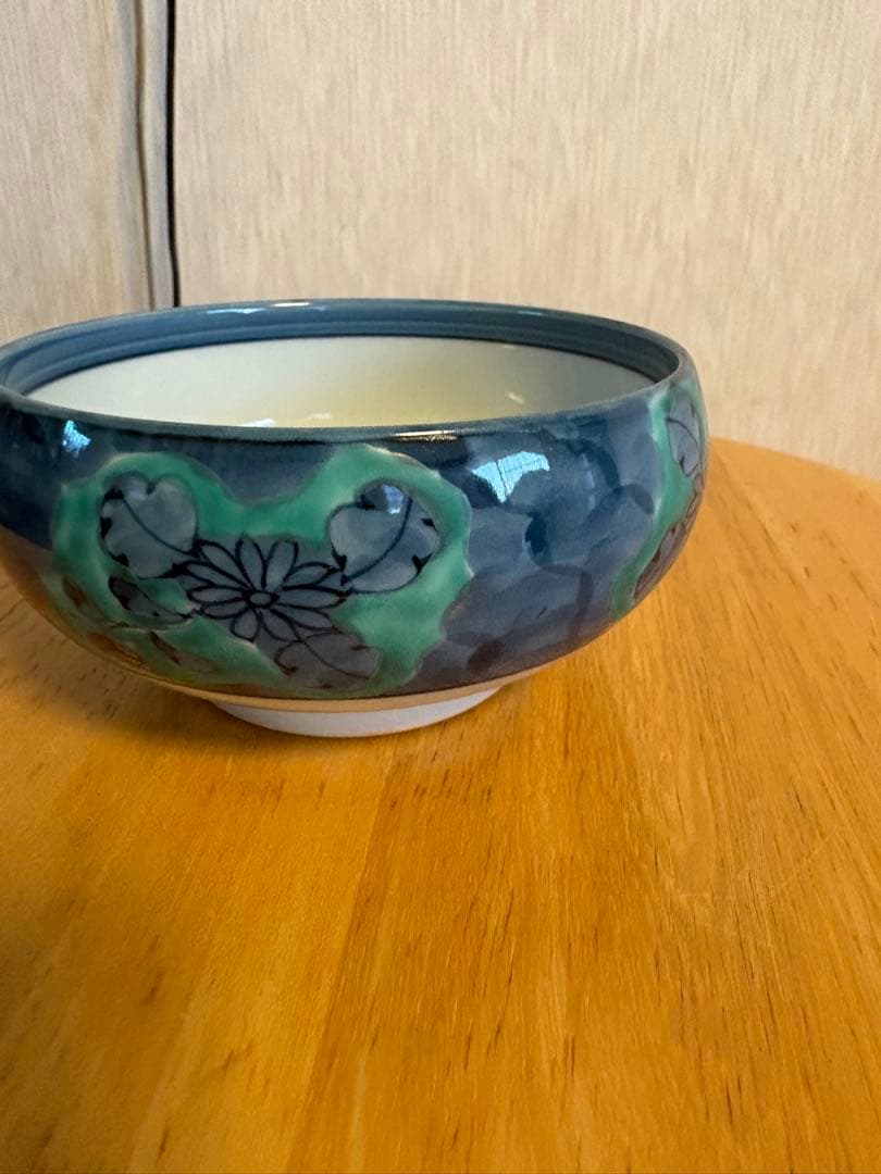 源右衛門窯/青彩菊絵取鉢5客/飾鉢/菓子鉢/懐石道具/