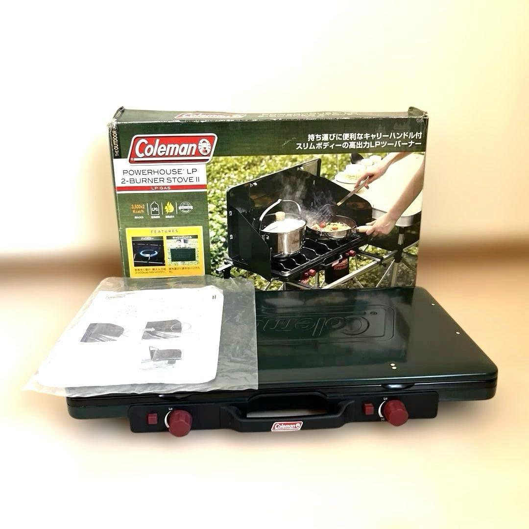 Coleman コールマンパワーハウス LP 2バーナーコンロ［美品］キャンプ