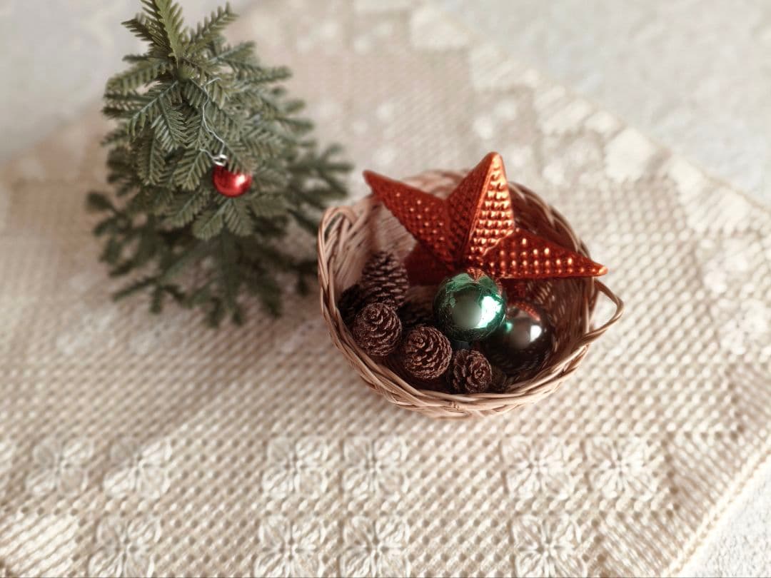 【ひまわりさま】small basket ❀ 両側 持ち手の * バスケット