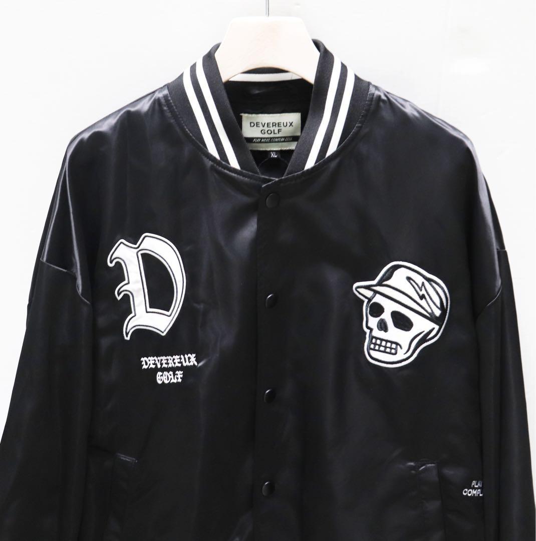 《デヴァローゴルフ》新品 ビッグロゴ・スカルキャディ・Dロゴ刺繍入ブルゾン XL