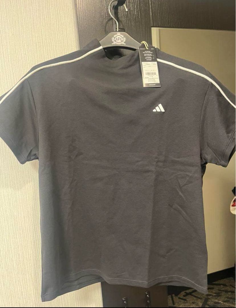 新品　アディダス　adidas ゴルフ　モックネック　ブラック　セットアップ　L