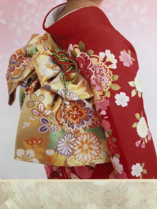成人式 振袖 赤 黒 花柄