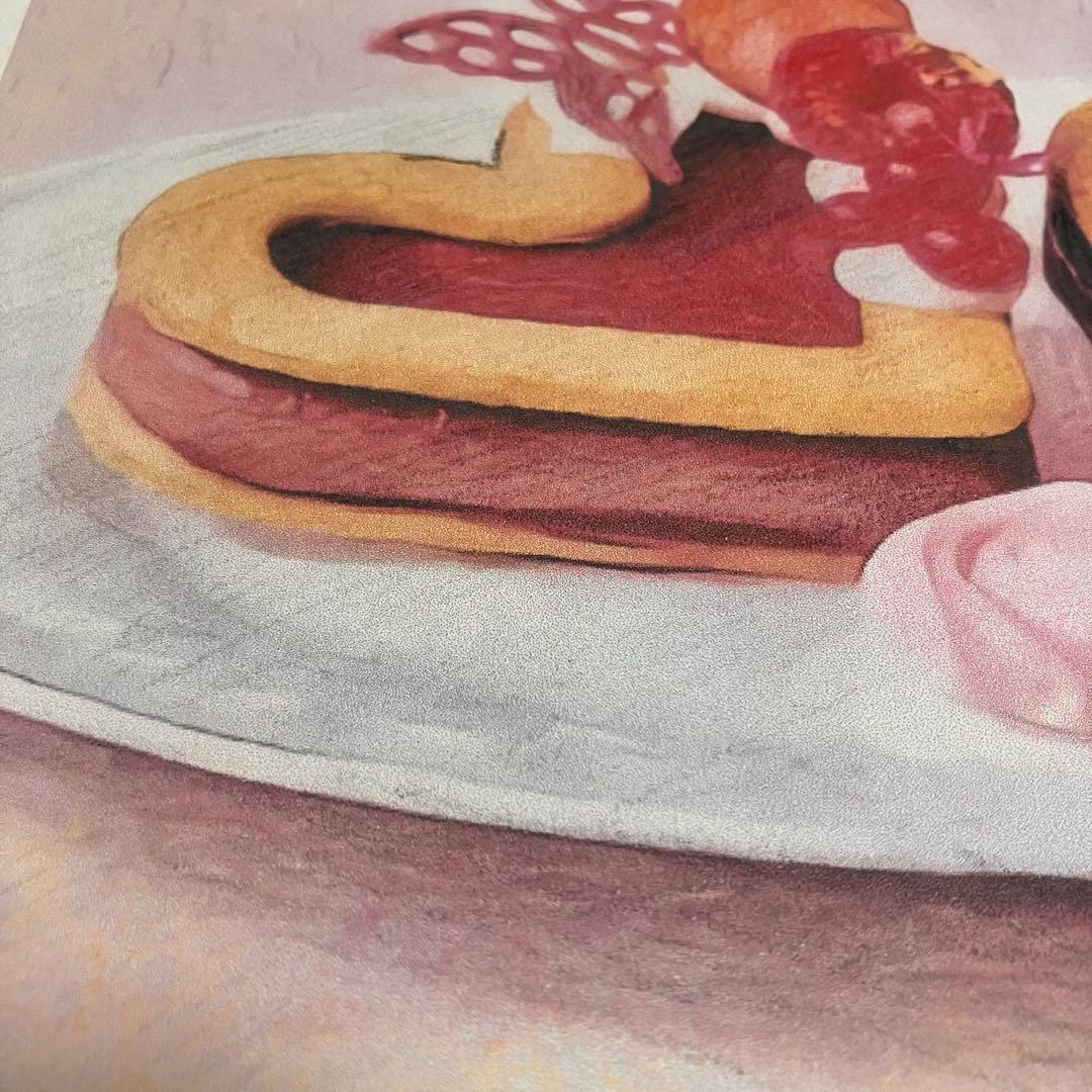 スイーツアート8 パステル画　額縁寸法32.7㎝×24.0㎝×1.5㎝
