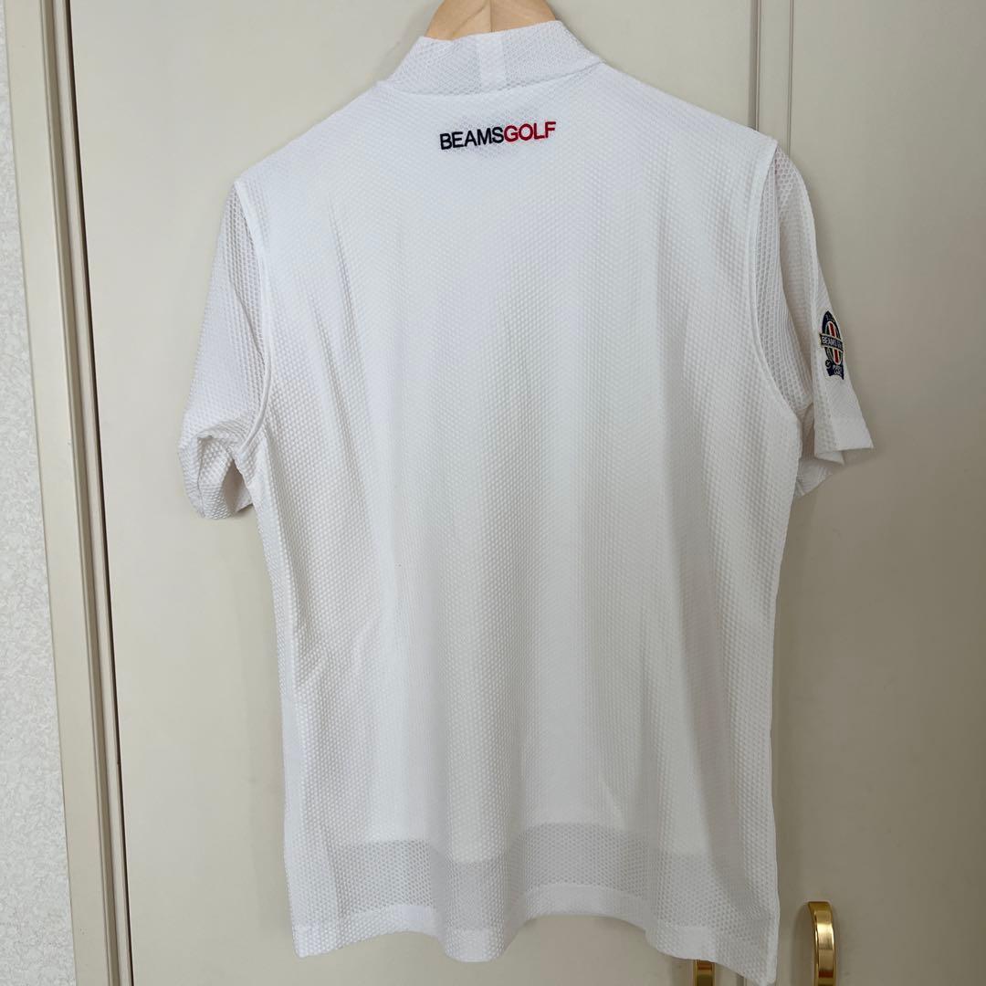 BEAMS GOLF モックネックシャツ Lサイズ ホワイト