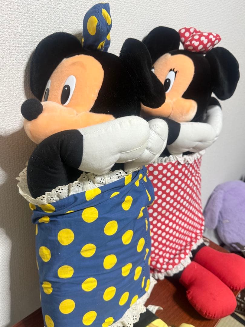 【希少】ミッキー＆ミニー 特大ぬいぐるみ 平成レトロ