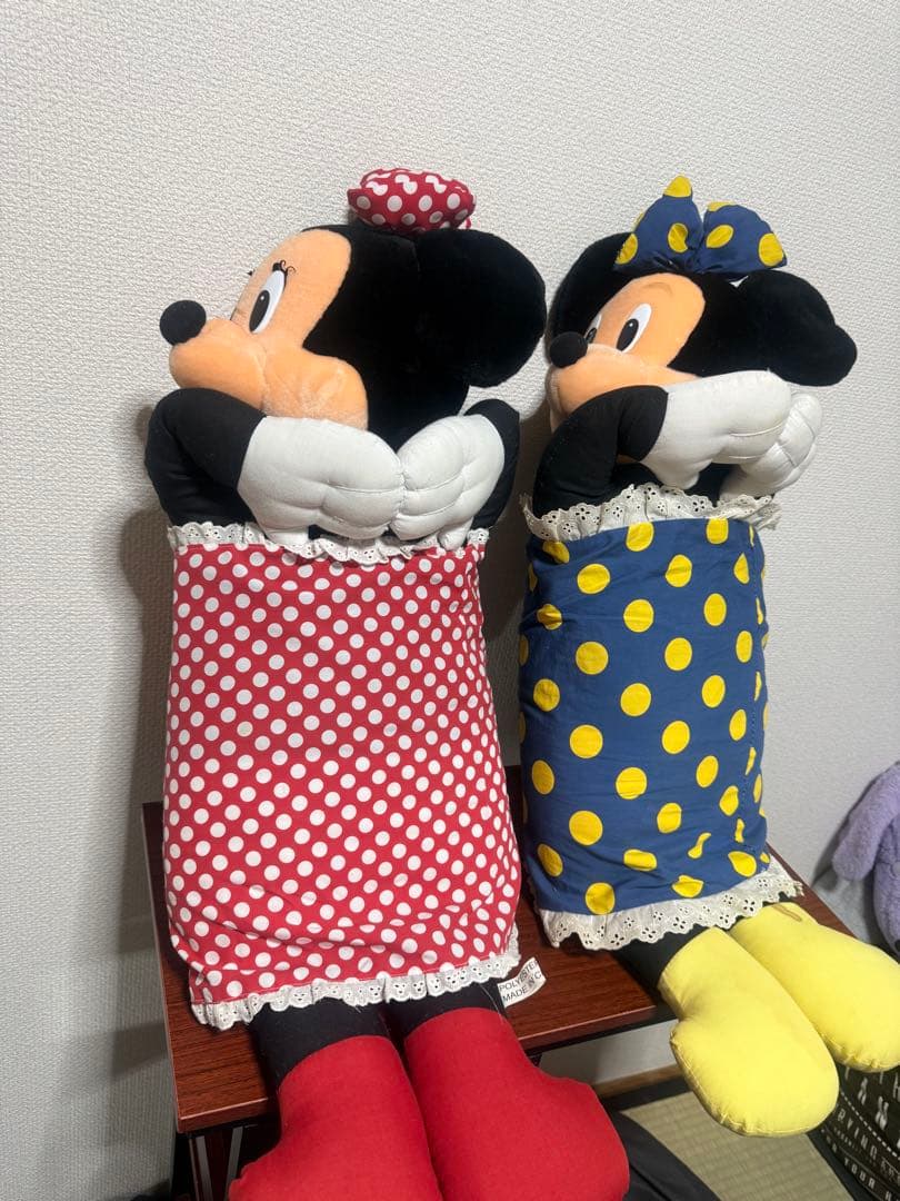 【希少】ミッキー＆ミニー 特大ぬいぐるみ 平成レトロ
