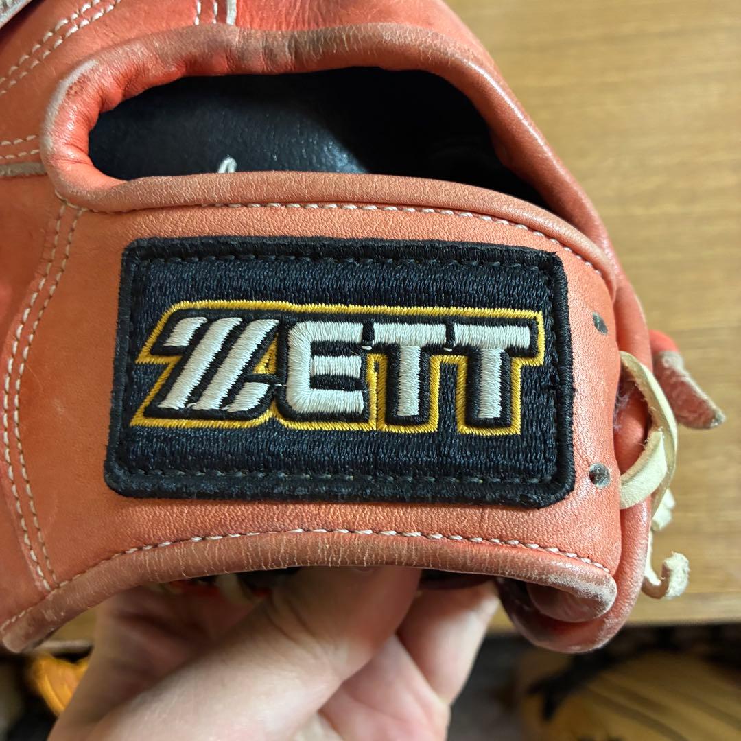 ZETT オーダー 一般軟式 グローブ グラブ 内野 左投げ 良品 日本製 刺繍