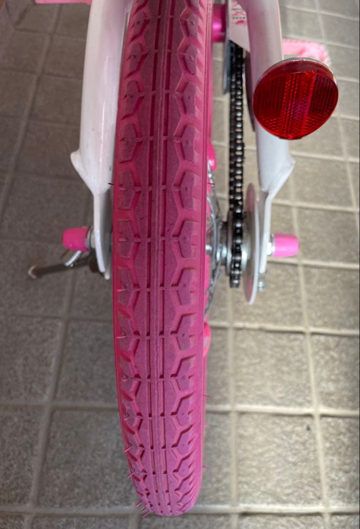 ハートキャンディ　女の子　補助輪付自転車 ピンク　紫　16インチ