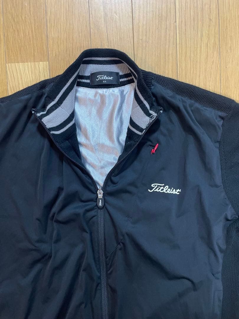 Titleist タイトリスト ニットブルゾン LL ブラック ゴルフジャケット