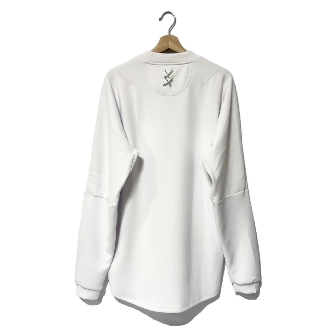 ラッセルノ ゴルフ フロント ビッグ ロゴ LS モックネック ホワイト 2XL