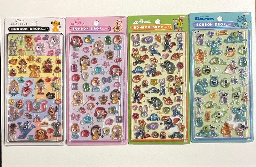 正規品 ボンボンドロップシール ディズニー 8枚セット