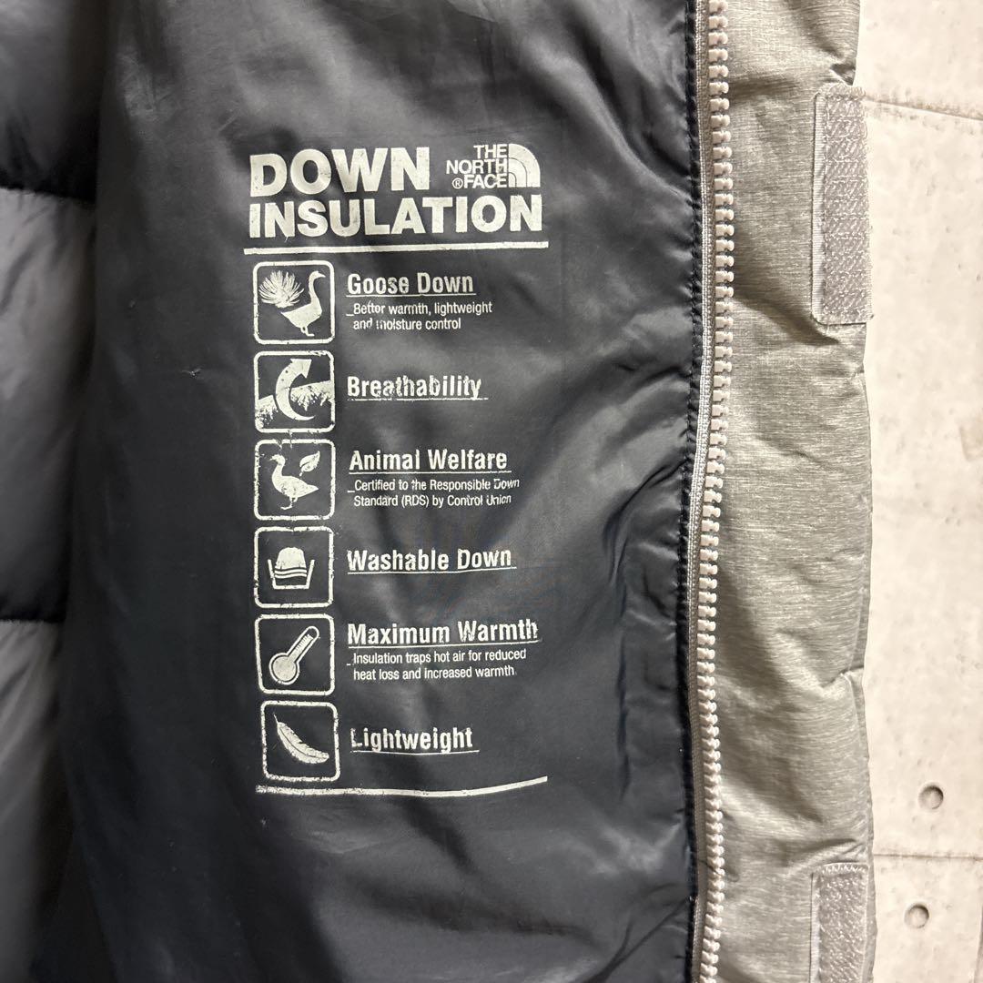 【状態◎】ノースフェイス DRYVENT ロングダウン ベンチコート グレー