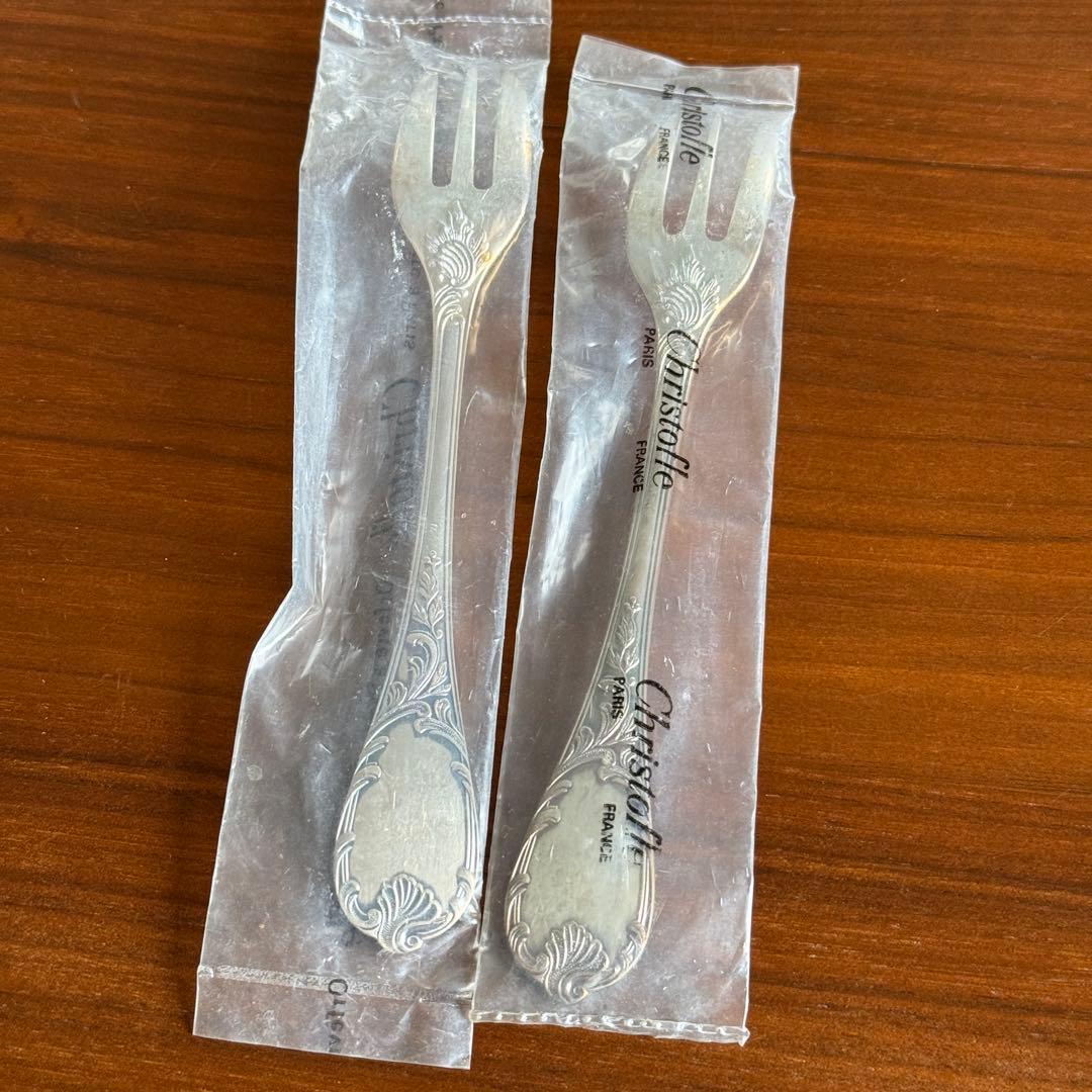 Christofle クリストフル マルリー フォーク 2本 未開封品 銀メッキ