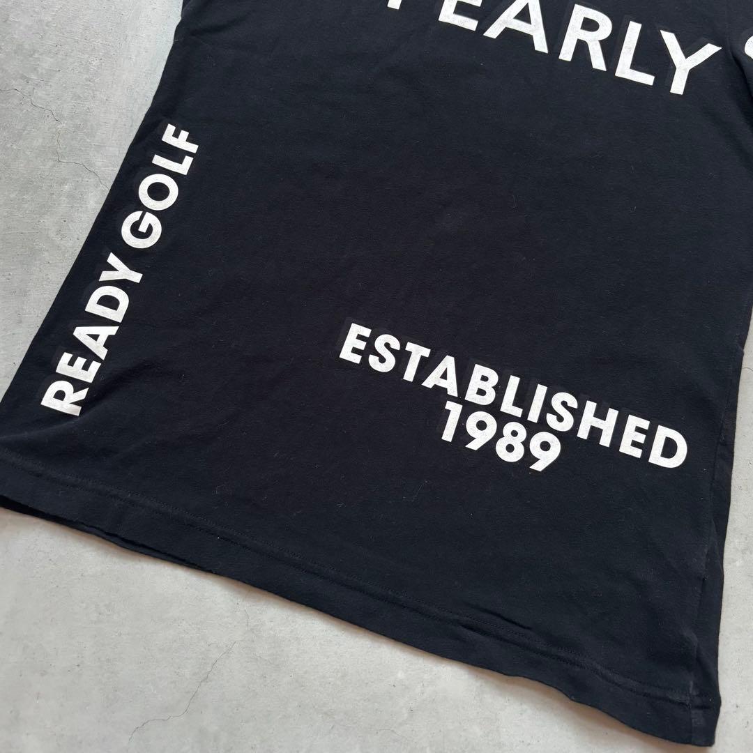 PEARLY GATES パーリーゲイツ ロゴプリント モックネック半袖Tシャツ