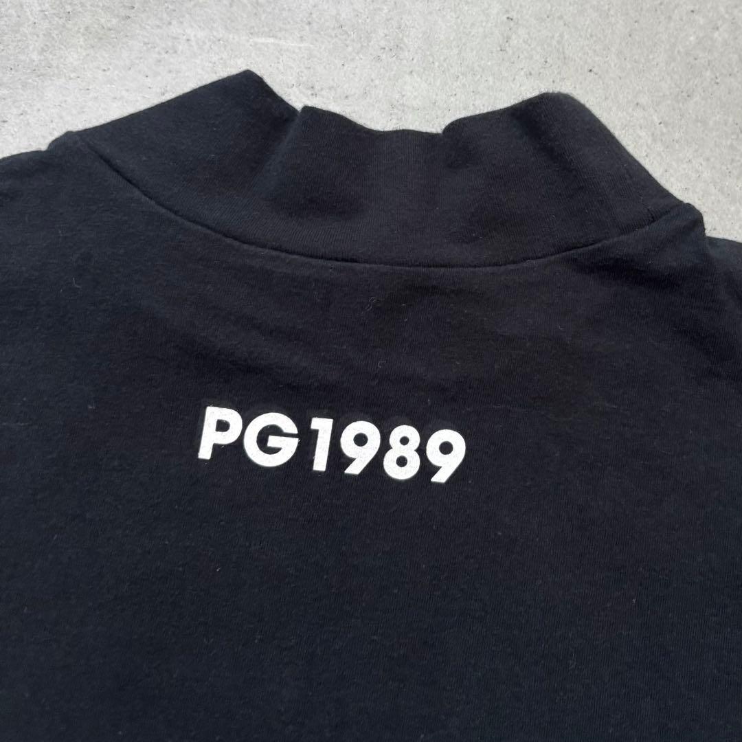 PEARLY GATES パーリーゲイツ ロゴプリント モックネック半袖Tシャツ
