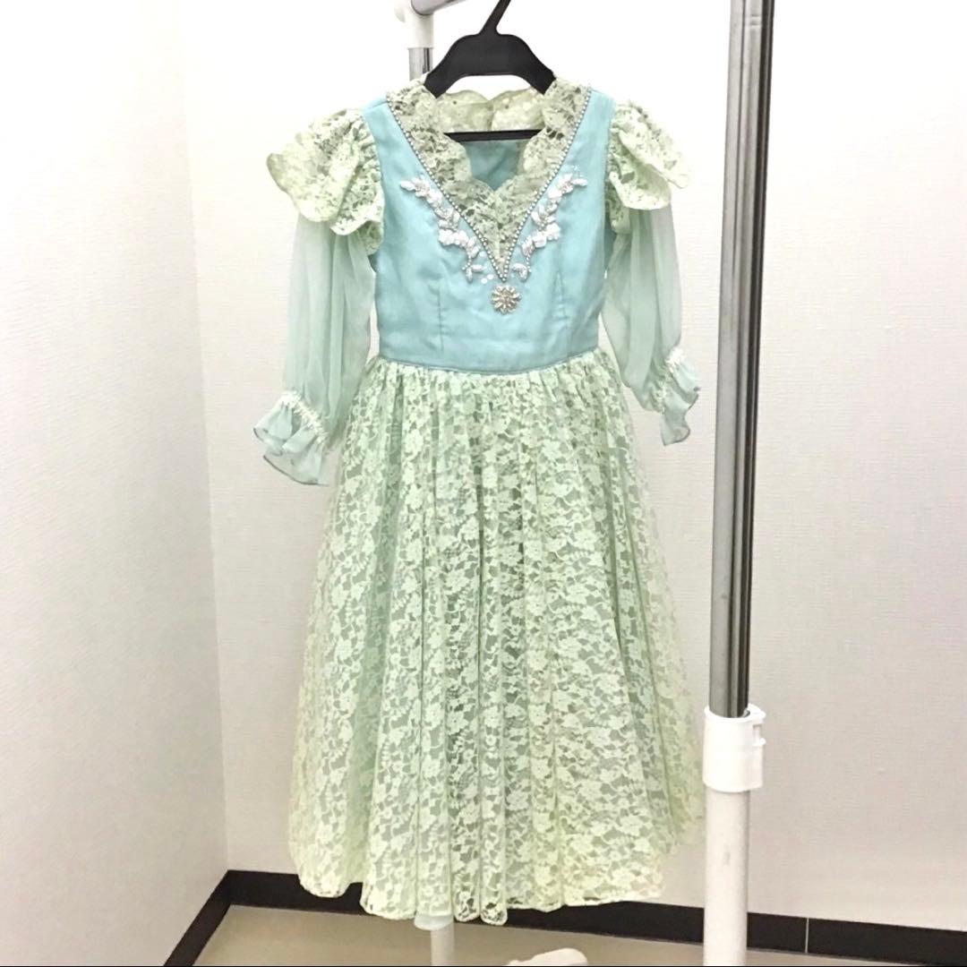 チャコット衣裳　グリーンのドレスJr. L L