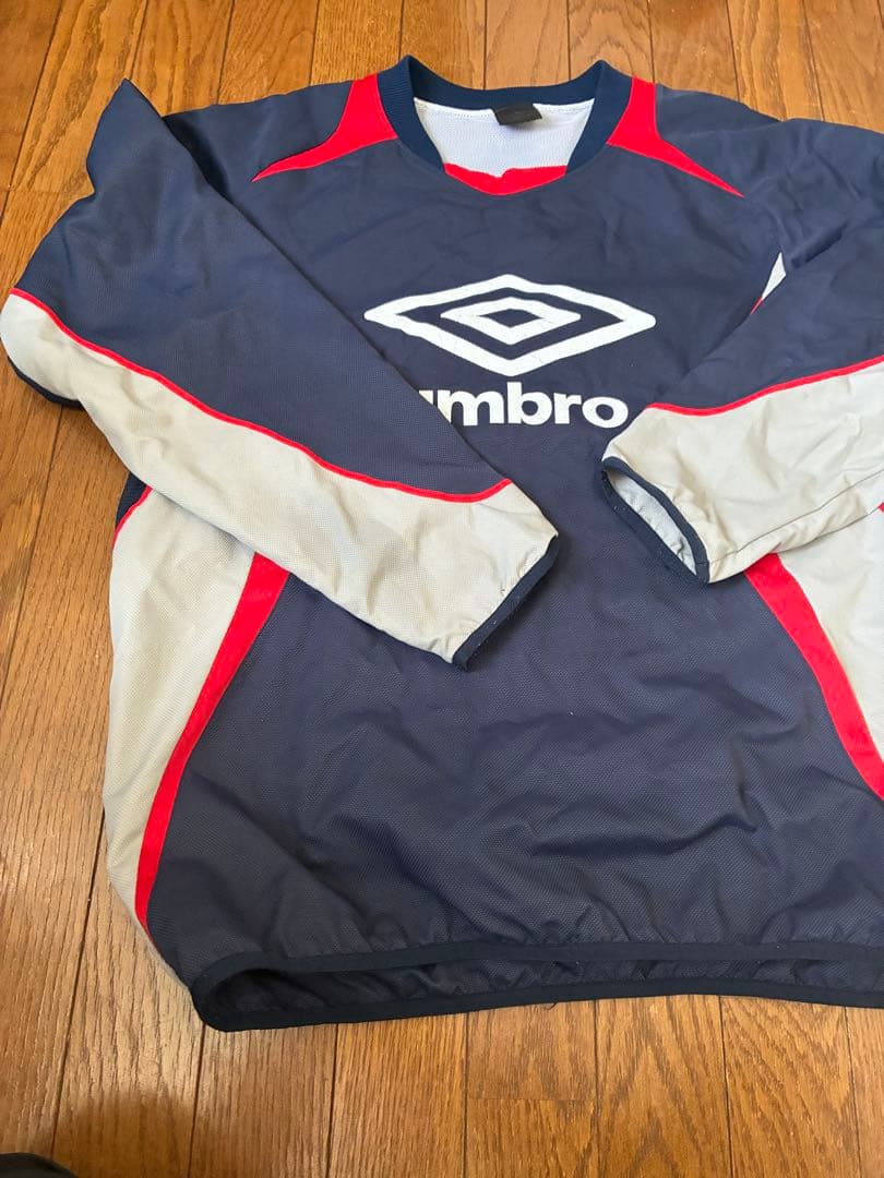アンブロ　umbro ネイビー　グレー　レッド　ピステ　セットアップ　XL