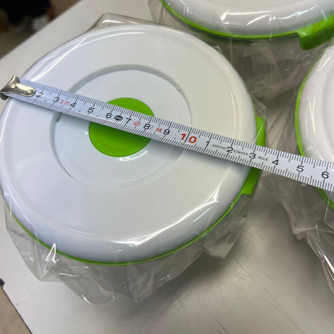 フォーサ食品保存容器 6個セット ホワイト グリーン