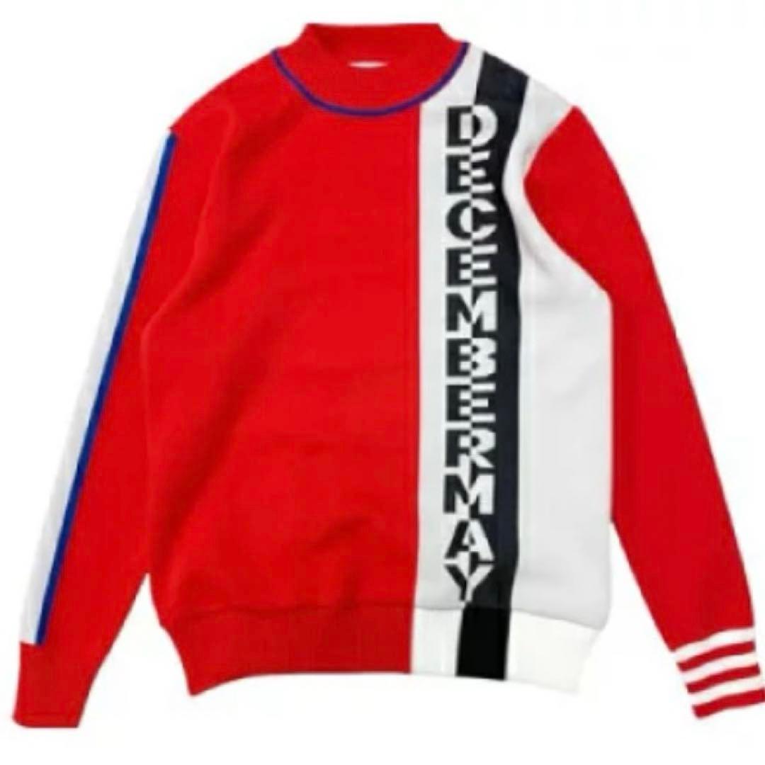 新品未使用 DECEMBERMAY ロゴニット 赤 レディース Mサイズ