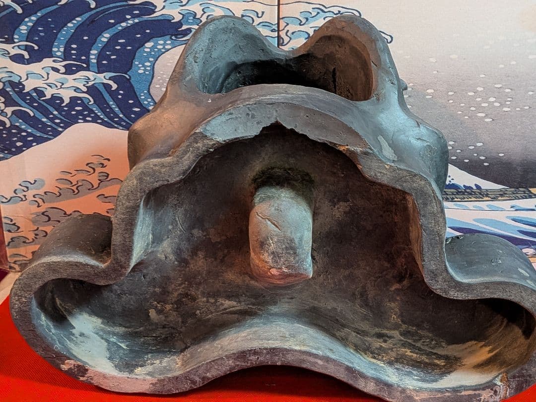 江戸時代後期幕末頃魔除け鬼師造り横幅４４センチ重量９キロ㌘凄まじい迫力古瓦当時物