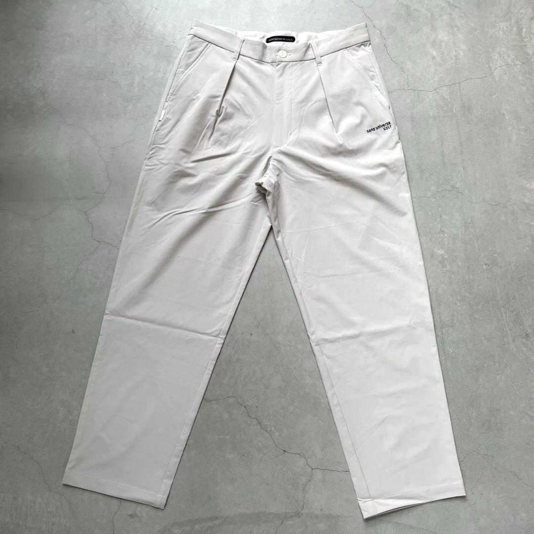 【美品】ナノユニバースゴルフ ナイロンクロス2タックパンツ XL