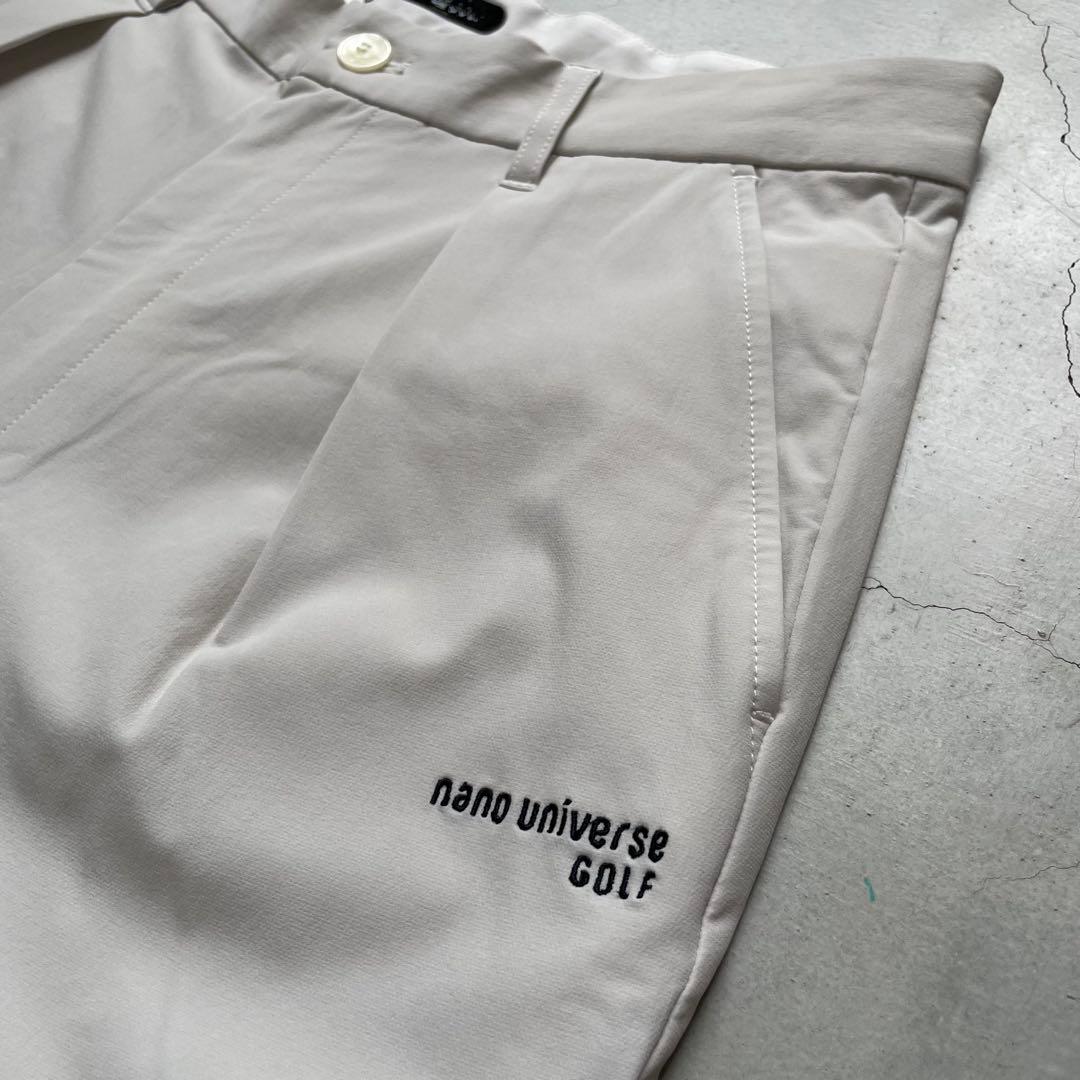 【美品】ナノユニバースゴルフ ナイロンクロス2タックパンツ XL