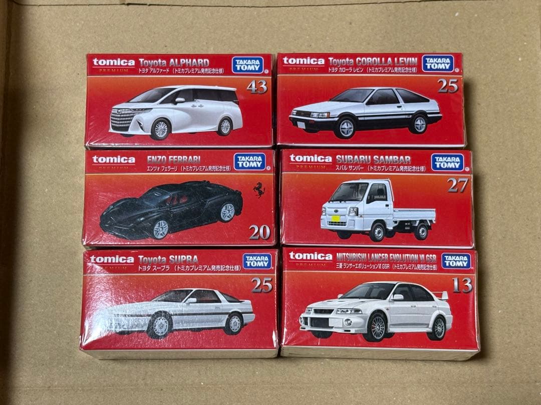 トミカプレミアム 発売記念仕様 6台セット