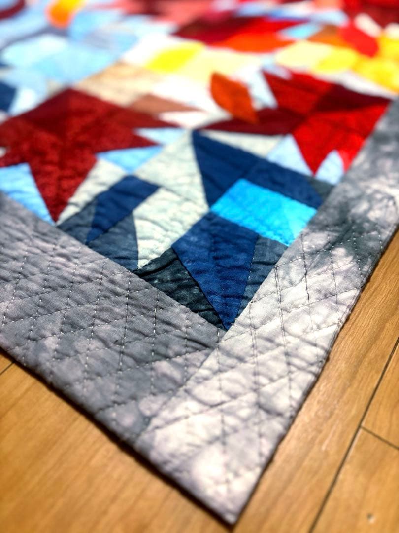 紅葉モチーフ パッチワークキルト ハンドメイド