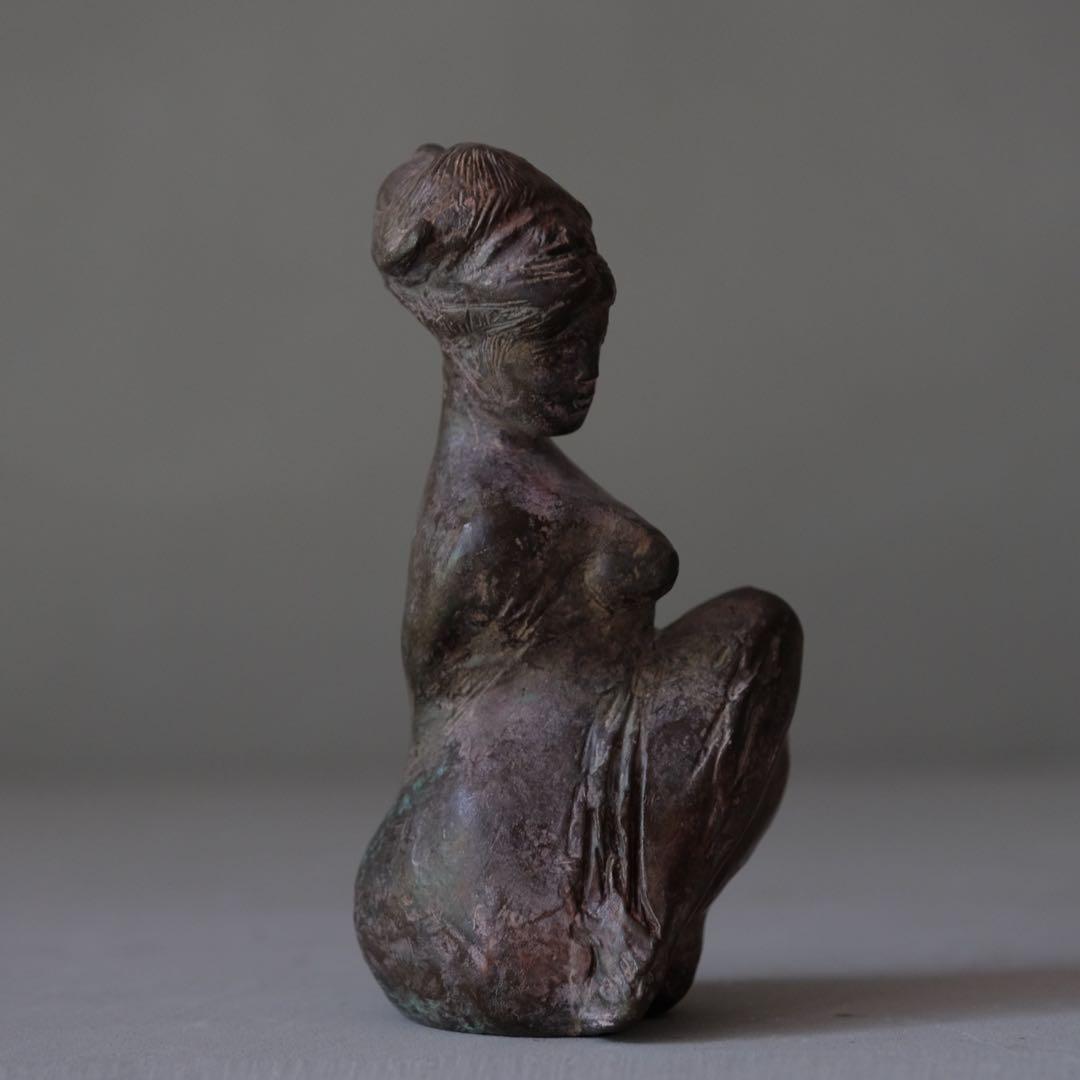 銅製 ２つの顔を持つ裸婦像　彫刻 銅像 アート 芸術 古道具 レトロ