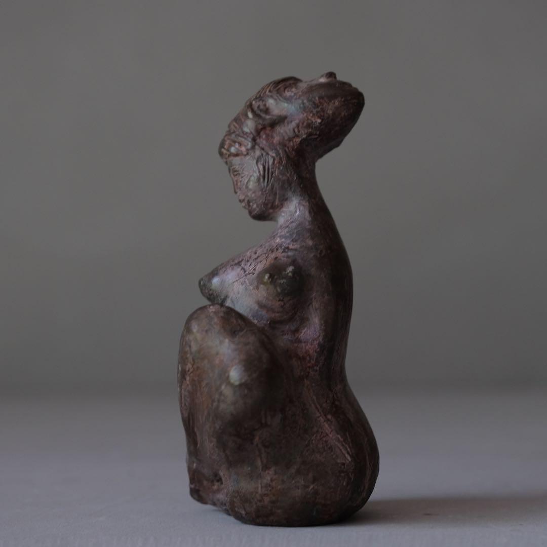 銅製 ２つの顔を持つ裸婦像　彫刻 銅像 アート 芸術 古道具 レトロ