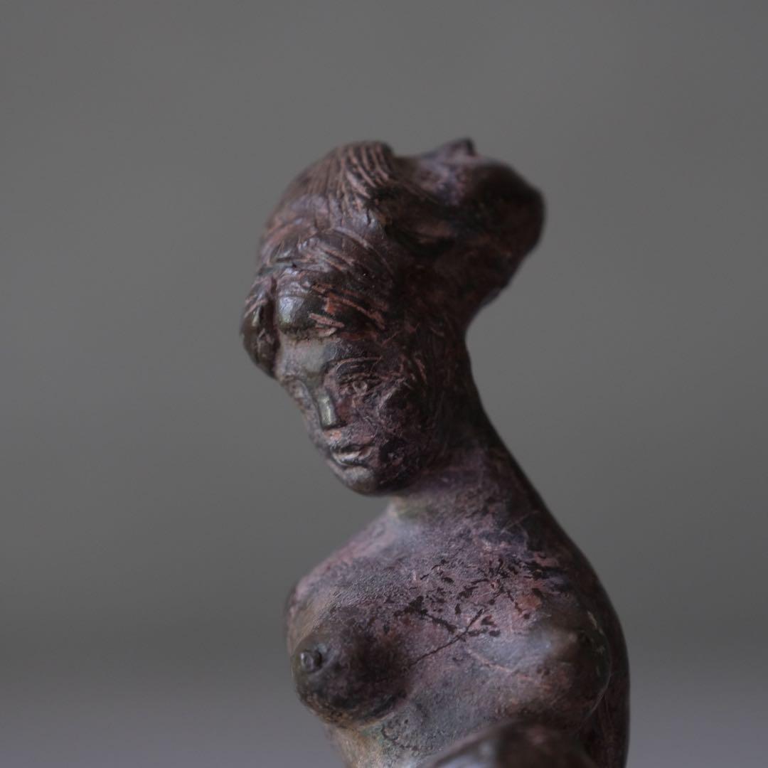 銅製 ２つの顔を持つ裸婦像　彫刻 銅像 アート 芸術 古道具 レトロ