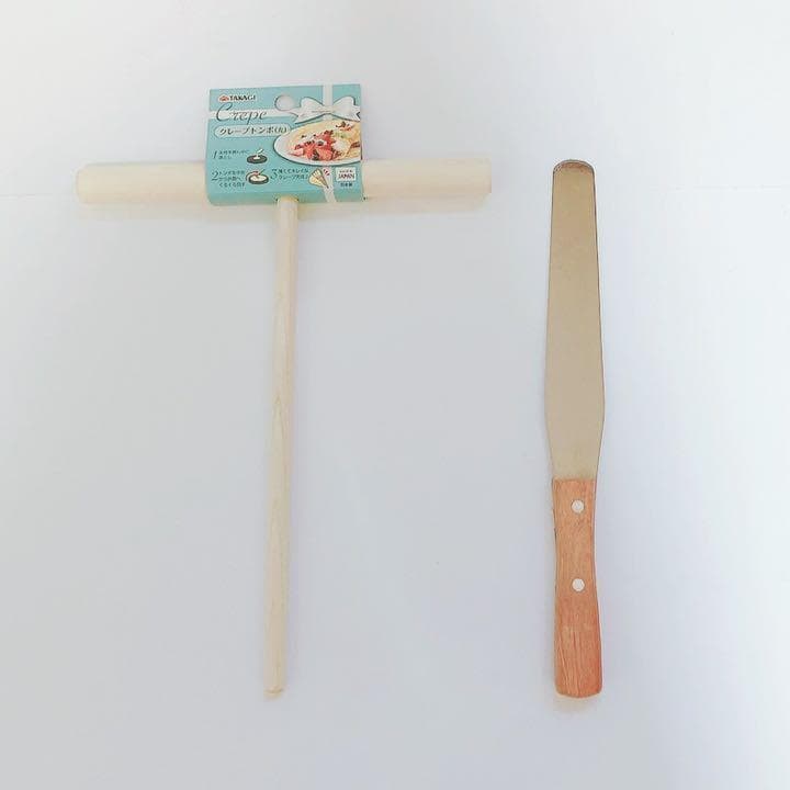 【直径35センチ 板厚6ミリ 】クレープ鉄板 トンボ ヘラ 3点 製菓