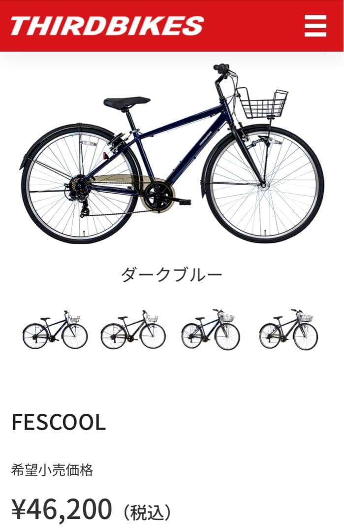 サードバイクス THIRDBIKES FESCOOL-G クロスバイク